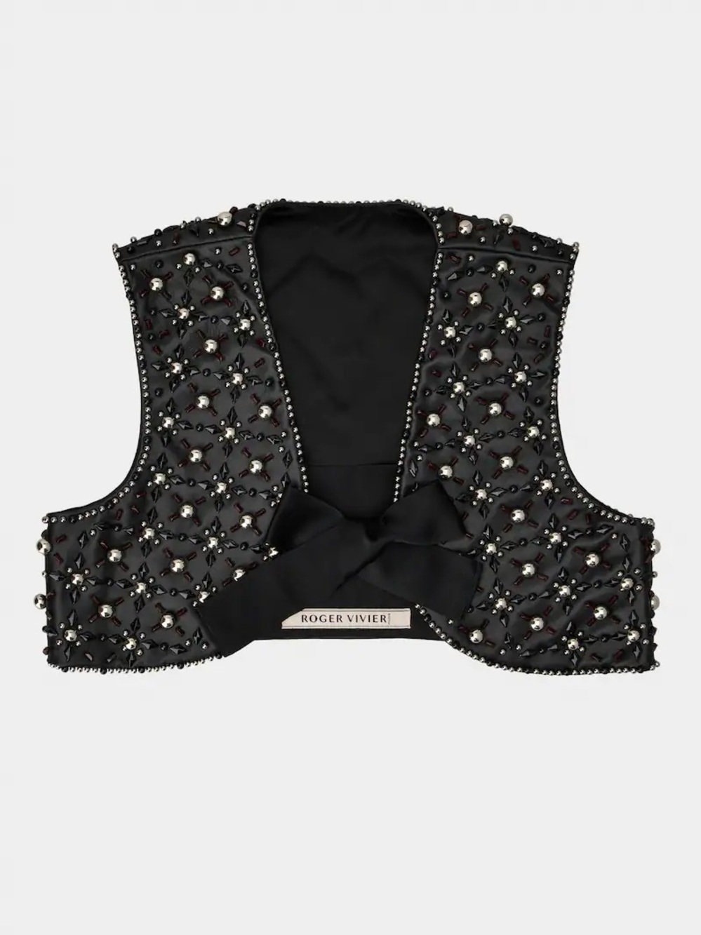 ROGER VIVIER LEATHER VIV’ CHOC WAISTCOAT/VEST
